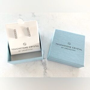 Touchstone Crystal by Swarovski Pave Bar Earrings
